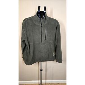 Timberland Men’s Dark Green Fleece Jacket Full Zip Small